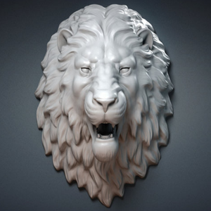 Estatua de Cabeza de <span class=keywords><strong>León</strong></span> de Fibra de Vidrio para Montar en la Pared, Escultura de Resina, Decoración para el Hogar, Pared, Balcón - Product Image 2