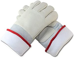 SUMROOS Gants de travail en cuir véritable unisexe avec impression de logo personnalisé brodé Gants de sécurité pour hommes et femmes - Product Image 4