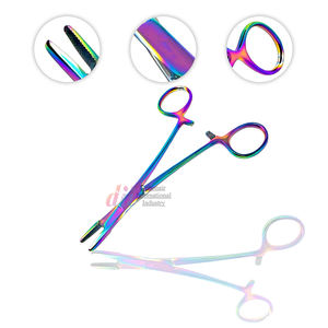 Portaagujas quirúrgico Olsen Hegar de 5,5 pulgadas con revestimiento de titanio multicolor | Mordazas dentadas cruzadas con ranura | Acabado arcoíris - Product Image 5