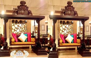 Mandir en bois de teck brun foncé, design moderne pour la maison, finition naturelle, durable, taille personnalisée, DST EXPORTS, Mandir en bois de teck USA - Product Image 6
