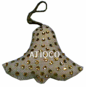 Atiqco Modern Style Jute Glass Beads Medium Christmas <b>Tree</b> Ornaments Attractive X-Mas Hanging Decor - Product Image 2