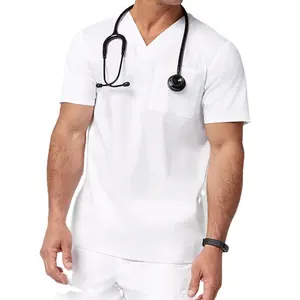 自定义医院员工制服护士服医疗男式医用磨砂服套装