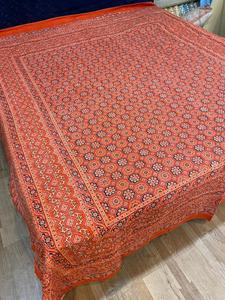 Ajrakh-colcha de algodón con estampado floral, colcha India hecha a mano - Product Image 6