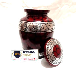 ดอกไม้ดวงอาทิตย์สีขาวสลักโลหะโกศทองเหลือง/อลูมิเนียมผู้ใหญ่ศพมนุษย์เผาศพโกศสไตล์อเมริกัน/ยุโรป - Product Image 5