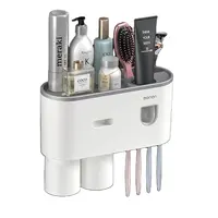 Plastic Automatic Toothpaste Dispenser, Magnetic Wall Mount