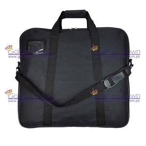 Étui souple maçonnique MM/WM en cuir et tissu de qualité supérieure, style classique, personnalisable, avec fermeture papillon pour badges et insignes. - Product Image 1