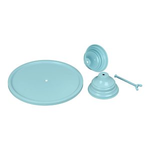 High quality modern blue Metal <b>Stand</b> Food Server Display Plate for home and restaurants - Product Image 4