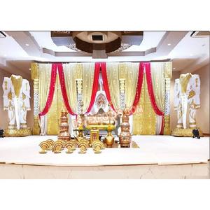 Decoración de Escenario para Ceremonia de Boda del Sur de la India, Diseño de Escenario de Boda al Estilo del Sur de la India, Escenario de Boda Tradicional al Estilo Indio en el Reino Unido - Product Image 1