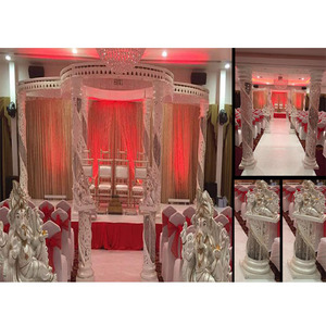 Mandap de mariage en fibre de cristal exclusif, meilleur mandap en fibre de cristal en spirale de Floride, mandap de mariage élégant en spirale, New York - Product Image 1