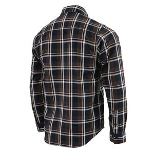 Camisa de franela de algodón para hombre con cierre de botón frontal de manga larga y costuras duraderas, ropa perfecta para montar en motocicleta al aire libre - Product Image 4