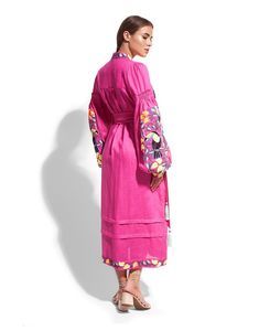2021 Women Long Floral Loose Fit Embroidery Long Sleeves Kimonos Plus Size Boho Kimono Robes - Product Image 3