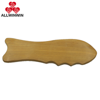 ALLWINWIN GST03 Outil Gua Sha - Gua Sha en bois de cèdre en forme de poisson pour massage facial