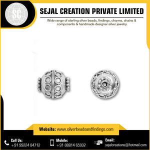 Espaciadores de cuentas de Plata de Ley 925 redondos sólidos sin costuras brillantes del vendedor y proveedor indio al por mayor - Product Image 5