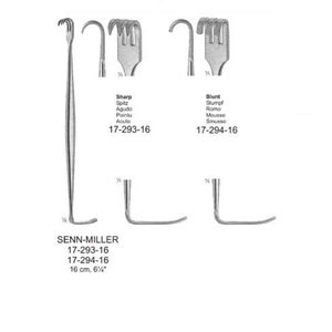 Senn Miller-Retractor afilado de acero inoxidable, instrumentos quirúrgicos - Product Image 2