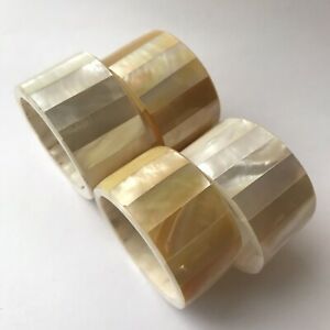 Anneaux de serviettes en or deux pièces, à incrustation, accessoire de décoration pour le bureau et la vaisselle, porte-serviettes en perles - Product Image 2