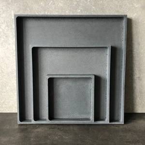 Plateau de service rond en béton gris 25 cm moyen par KSN - Product Image 2