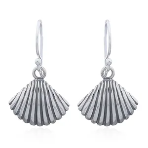 Sterling 925 Silver Cockle Shell Dangle Earrings