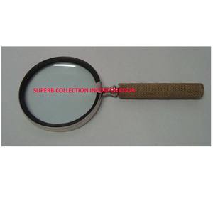 Loupe à poignée artificielle en argent inoxydable, Vintage - Product Image 2