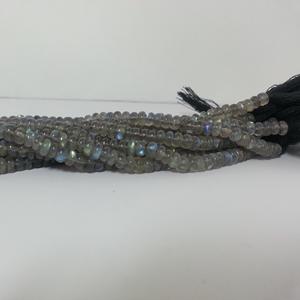 3mm 4mm Naturel Gris Labradorite Pierre Lisse Rondelle Pierres Précieuses Perles Collier Brins Cordes Meilleur Vente en Gros Usine Prix DIY - Product Image 3