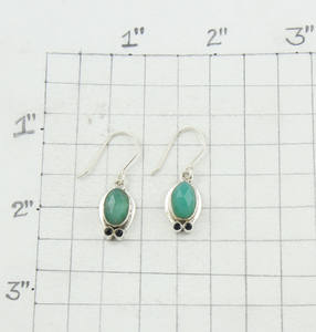 คริสโซเพรสธรรมชาติและโอนิกซ์สีดำ925สเตอร์ลิงเงินทำด้วยมือต่างหูของขวัญสำหรับเครื่องประดับจำนวนมากของเธอ - Product Image 2