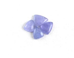 Awesome Quality Natural <b>Tanzanite</b> Loose Gemstone 4 Piece Smooth Trillion Shape Cabochons Making Handmade Jewelry - Product Image 1