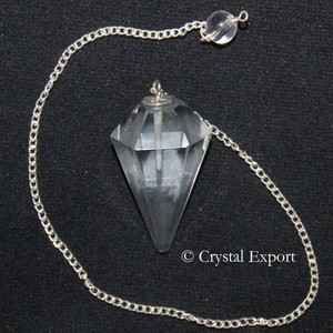 Proveedor de péndulos de cristal de cuarzo: Venta de péndulos de cristal de chakra curativo - Product Image 1