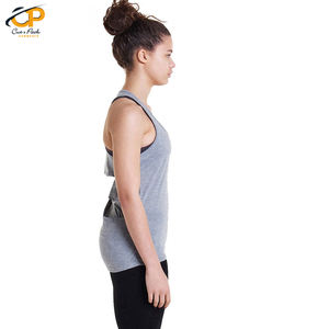 Camiseta sin mangas blanca para gimnasio para mujer, Camiseta corta transpirable personalizada para entrenamiento físico, nuevo diseño, patrón de malla, tejido de punto, deporte informal - Product Image 6