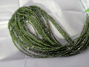 Forma de tubo de cuentas facetadas de diamante verde natural AAA + calidad superior para hacer joyas - Product Image 4