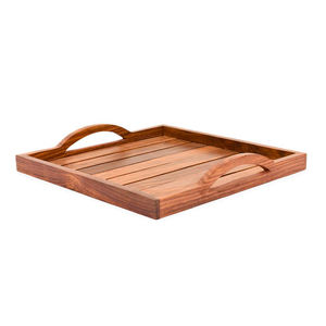 Plateau de service rectangulaire en bois pour la maison, vente en gros créative, vaisselle naturelle durable, plateau de rangement en bois de manguier massif - Product Image 3