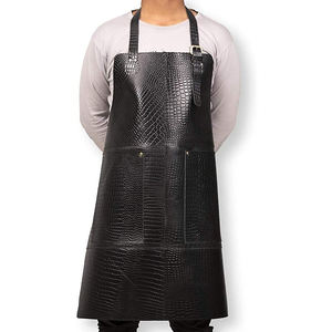 Tablier en cuir de haute qualité, avec sangle en cuir noir et deux grandes poches, uniforme de barbier - Product Image 5