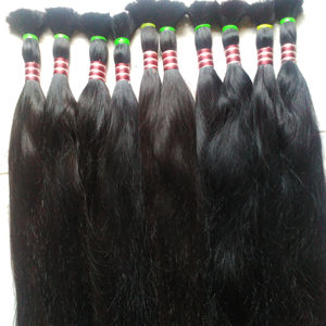 Cabello humano sin trama vendedor indio rizado templo Virgen sin procesar al por mayor - Product Image 1