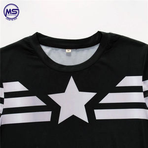 Chemises américaines de Fitness et de musculation pour hommes, vêtements à Compression, imprimé en 3D, longues manches, protection Rash, nouveau - Product Image 4