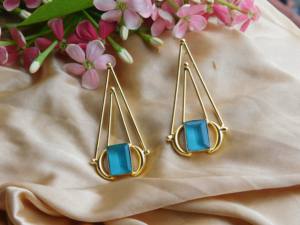 ต่างหูห่วงชุบทอง ดีไซน์ใหม่ล่าสุด งานแฮนด์เมด สไตล์หรูหรา ประดับเพชร สำหรับสาวๆ และผู้หญิง ขายส่ง - Product Image 3