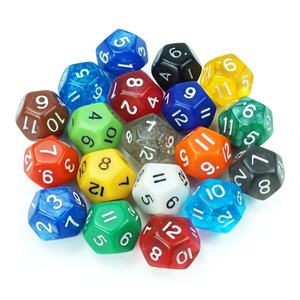 Profesional Kustom Akrilik Massal DADU Multi Warna D12 12 Sisi Batu Permata Dices Moles Manufaktur untuk Permainan Meja Kasino - Product Image 1