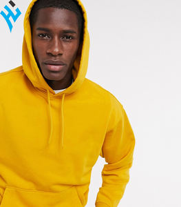 Huzaima International เสื้อผ้าสไตล์ปักสีเหลือง,เสื้อผ้าแนวสตรีทมีฮู้ดเข้ารูปหลวมผ้าฝ้าย100% เทอร์รี่ฝรั่งเศสสำหรับผู้ชาย - Product Image 3