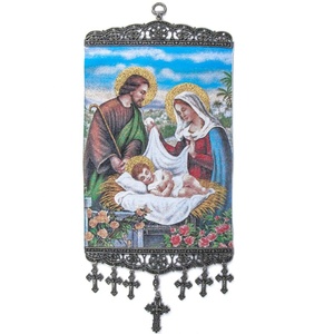 20 Cm decoración de pared con turco tela tejida con Christian ortodoxa y católica icono de Turquía - Product Image 1