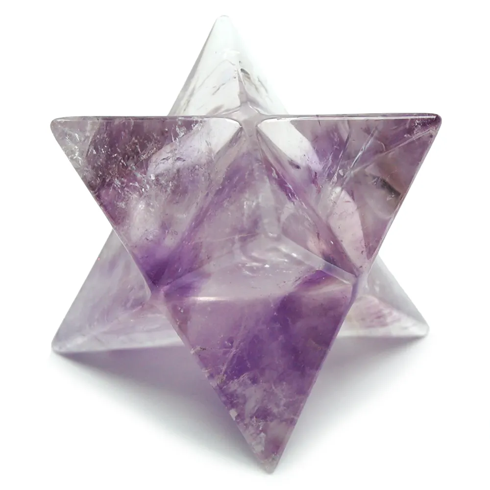 Estrella de piedras preciosas de ágata de cuarzo de alta calidad de Merkaba estrella comprar de nuevo Feng Shui regalo de negocios