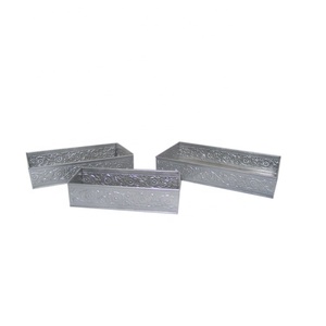 Antique and Unique New Design <b>Rectangular</b> Galvanized Flower Planters for Garden and Home Decor Suppliers Offer New Models - Product Image 3