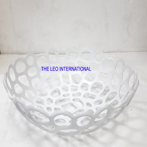 Bol décoratif de luxe en métal artisanal au design corail, bol de luxe en métal de créateur, bol à fruits en gros pour la décoration de la maison et de la salle à manger - Product Image 6