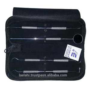 2025 Steel Dental Tartar <b>Plaque</b> <b>Removal</b> <b>Kit</b> Set 4 Hygiene Instruments Manual Dental Tools LA ELAHI CO for Cleaning Filling Teeth - Product Image 1