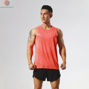 Débardeur sans manches noir pour homme, col rond, motif à pois, séchage rapide, vêtements de sport, polyester tricoté - Product Image 5
