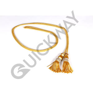 Bishop Tassel Liturgical Cord Cincture Pectoral Cross Cord Custom Solid Gold Color Cincture Cordones Venta a granel - Product Image 3