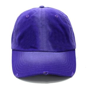 Gorra de béisbol de nivel superior púrpura para hombres y mujeres Gorra bordada de algodón - Product Image 1