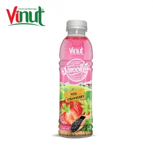 500ml VINUT fesleğen tohumu içeceği çilek Smoothie suyu kuru maya dondurulmuş fiyat tedarikçileri