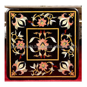 Marble <b>Square</b> Inlaid Dining Table Top - Product Image 1