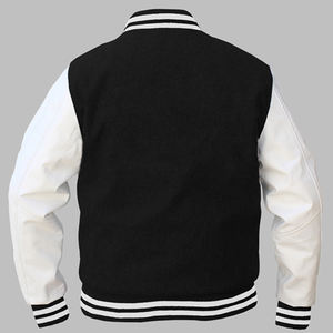 Chaquetas Varsity de Invierno Personalizadas en Lona Negra con Características Impermeables y Resistentes al Viento de Huzaifa Products - Product Image 4