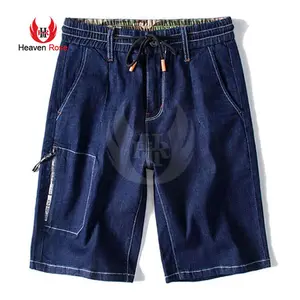 Pantaloncini Cargo allentati da uomo Navy Jean pantaloncini Cargo trapano pantaloni protettivi UPF pantaloni da lavoro casual