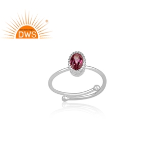 Bague en topaze rose ovale, argent Sterling 925, pour gros bijoux, de forme naturelle, prix d'usine - Product Image 2