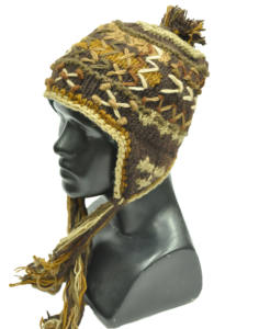 Bonnet tressé Mohawk pour femme, bonnet en tricot avec glands, chapeau, HHWTH 004 A - Product Image 1