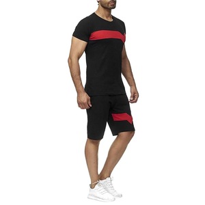 Conjunto de camisetas y pantalones cortos de diseño para hombre, ropa informal y de Color a rayas, alta calidad - Product Image 6